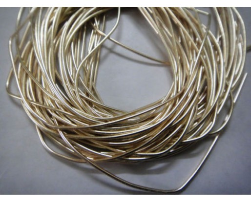 LIGHT PEARL GOLD - 150 Inches French Metal Wire Gimp Coil Bullion Purl - Smooth Regular - 3.80 Meters